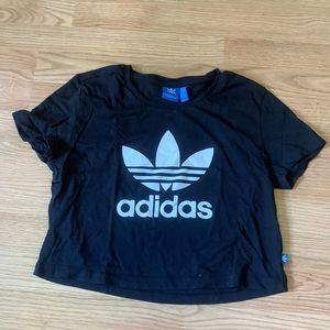 Adidas crop top size medium black